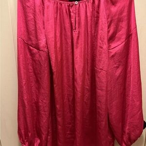 Vince Camuto Sz 2X Summer Heat Pink Shock Blouse NWT!!